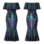 Personalised New Zealand Suicide Prevention Month Couples Matching Mermaid Dress and Long Sleeve Button Shirt Maori Mauri Tu Mauri Ora Polynesian Pattern