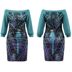 Personalised New Zealand Suicide Prevention Month Couples Matching Off The Shoulder Long Sleeve Dress and Long Sleeve Button Shirt Maori Mauri Tu Mauri Ora Polynesian Pattern