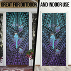 Personalised New Zealand Suicide Prevention Month Door Cover Maori Mauri Tu Mauri Ora Polynesian Pattern