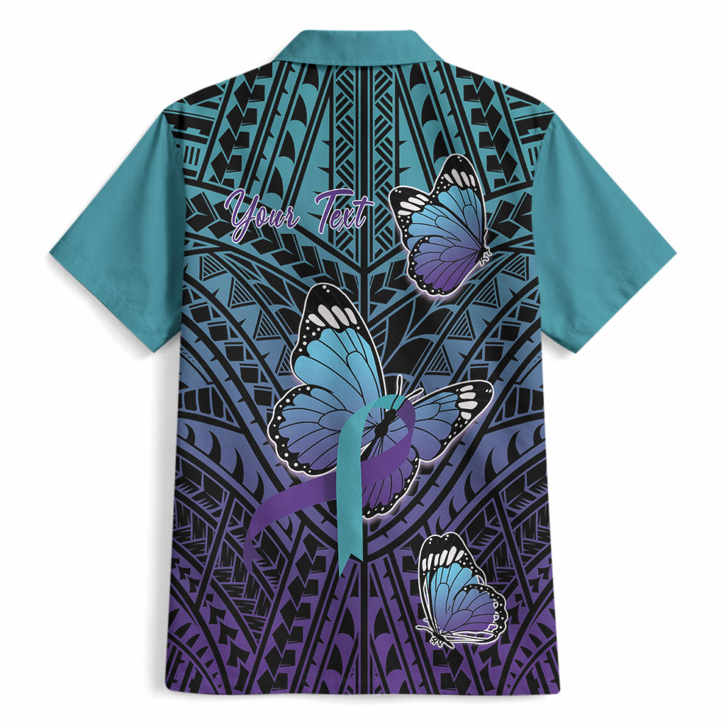 Personalised New Zealand Suicide Prevention Month Hawaiian Shirt Maori Mauri Tu Mauri Ora Polynesian Pattern