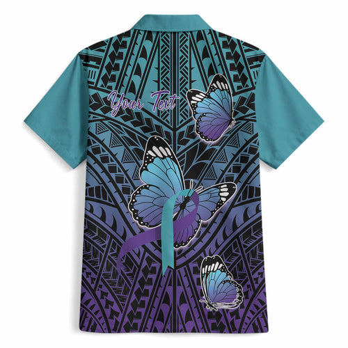 Personalised New Zealand Suicide Prevention Month Hawaiian Shirt Maori Mauri Tu Mauri Ora Polynesian Pattern