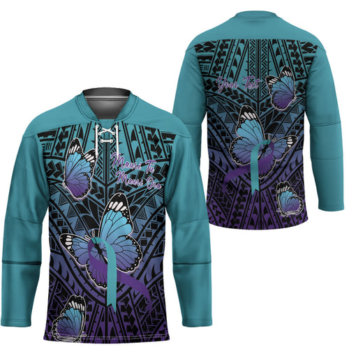 Personalised New Zealand Suicide Prevention Month Hockey Jersey Maori Mauri Tu Mauri Ora Polynesian Pattern