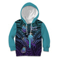 Personalised New Zealand Suicide Prevention Month Kid Hoodie Maori Mauri Tu Mauri Ora Polynesian Pattern