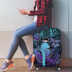 New Zealand Suicide Prevention Month Luggage Cover Maori Mauri Tu Mauri Ora Polynesian Pattern