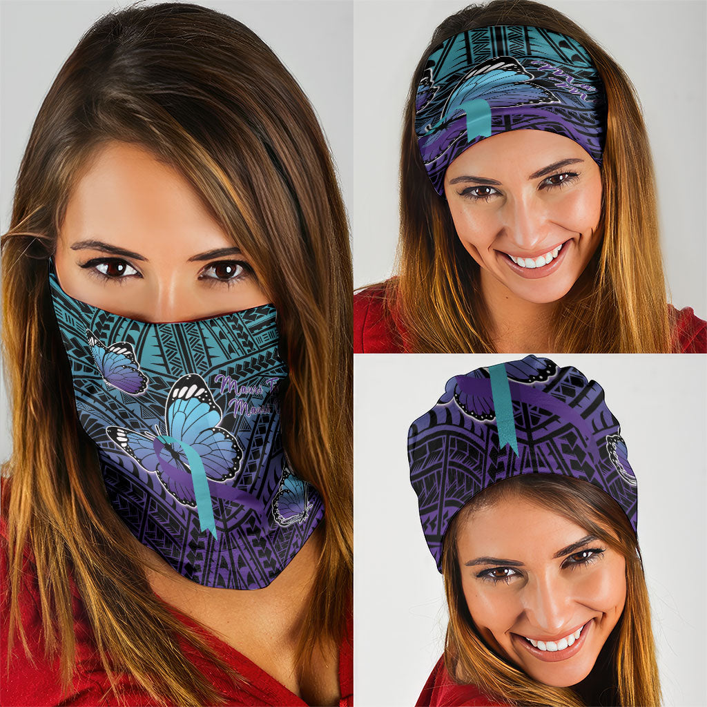 New Zealand Suicide Prevention Month Neck Gaiter Maori Mauri Tu Mauri Ora Polynesian Pattern