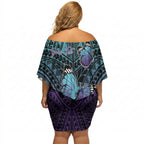 Personalised New Zealand Suicide Prevention Month Off Shoulder Short Dress Maori Mauri Tu Mauri Ora Polynesian Pattern