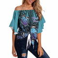 Personalised New Zealand Suicide Prevention Month Off Shoulder Wrap Waist Top Maori Mauri Tu Mauri Ora Polynesian Pattern