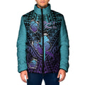 Personalised New Zealand Suicide Prevention Month Padded Jacket Maori Mauri Tu Mauri Ora Polynesian Pattern
