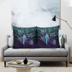 New Zealand Suicide Prevention Month Pillow Cover Maori Mauri Tu Mauri Ora Polynesian Pattern