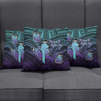 New Zealand Suicide Prevention Month Pillow Cover Maori Mauri Tu Mauri Ora Polynesian Pattern