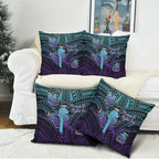 New Zealand Suicide Prevention Month Pillow Cover Maori Mauri Tu Mauri Ora Polynesian Pattern