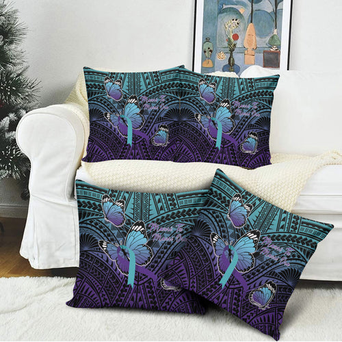 New Zealand Suicide Prevention Month Pillow Cover Maori Mauri Tu Mauri Ora Polynesian Pattern