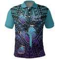 Personalised New Zealand Suicide Prevention Month Polo Shirt Maori Mauri Tu Mauri Ora Polynesian Pattern