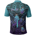 Personalised New Zealand Suicide Prevention Month Polo Shirt Maori Mauri Tu Mauri Ora Polynesian Pattern