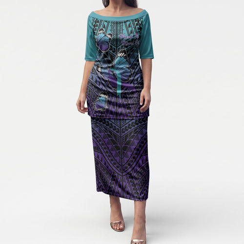 Personalised New Zealand Suicide Prevention Month Puletasi Maori Mauri Tu Mauri Ora Polynesian Pattern