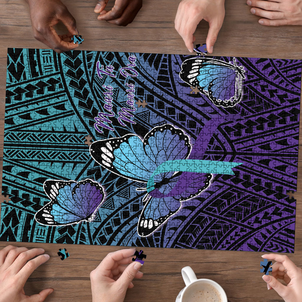 New Zealand Suicide Prevention Month Puzzle Maori Mauri Tu Mauri Ora Polynesian Pattern