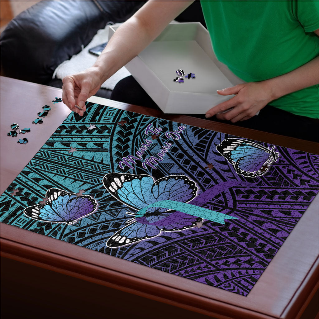 New Zealand Suicide Prevention Month Puzzle Maori Mauri Tu Mauri Ora Polynesian Pattern