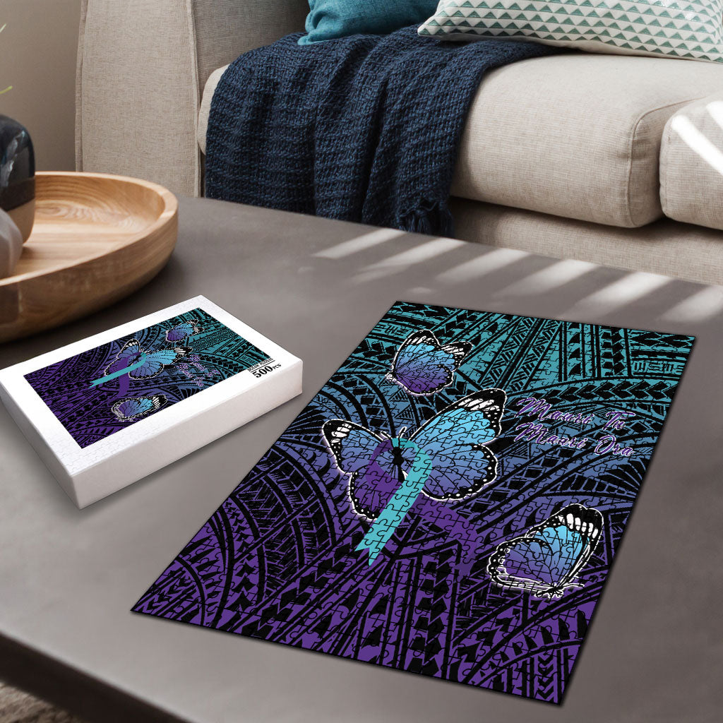 New Zealand Suicide Prevention Month Puzzle Maori Mauri Tu Mauri Ora Polynesian Pattern