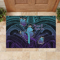 New Zealand Suicide Prevention Month Rubber Doormat Maori Mauri Tu Mauri Ora Polynesian Pattern