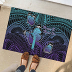 New Zealand Suicide Prevention Month Rubber Doormat Maori Mauri Tu Mauri Ora Polynesian Pattern