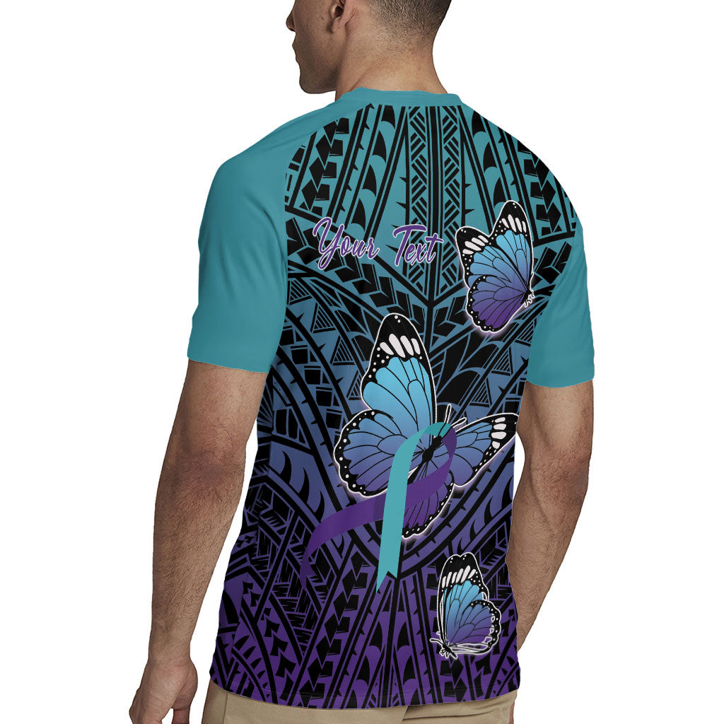 Personalised New Zealand Suicide Prevention Month Rugby Jersey Maori Mauri Tu Mauri Ora Polynesian Pattern