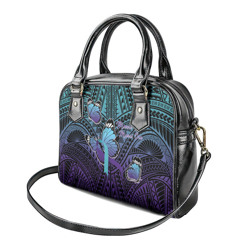 New Zealand Suicide Prevention Month Shoulder Handbag Maori Mauri Tu Mauri Ora Polynesian Pattern