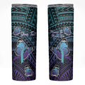 Personalised New Zealand Suicide Prevention Month Skinny Tumbler Maori Mauri Tu Mauri Ora Polynesian Pattern