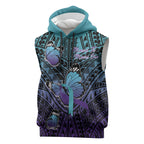 Personalised New Zealand Suicide Prevention Month Sleeveless Hoodie Maori Mauri Tu Mauri Ora Polynesian Pattern