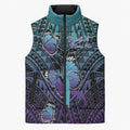 Personalised New Zealand Suicide Prevention Month Sleeveless Puffer Jacket Maori Mauri Tu Mauri Ora Polynesian Pattern