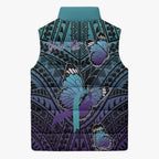 Personalised New Zealand Suicide Prevention Month Sleeveless Puffer Jacket Maori Mauri Tu Mauri Ora Polynesian Pattern