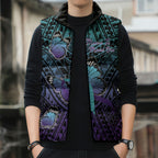 Personalised New Zealand Suicide Prevention Month Sleeveless Puffer Jacket Maori Mauri Tu Mauri Ora Polynesian Pattern