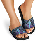 New Zealand Suicide Prevention Month Slide Sandals Maori Mauri Tu Mauri Ora Polynesian Pattern