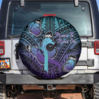 New Zealand Suicide Prevention Month Spare Tire Cover Maori Mauri Tu Mauri Ora Polynesian Pattern