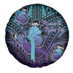 New Zealand Suicide Prevention Month Spare Tire Cover Maori Mauri Tu Mauri Ora Polynesian Pattern