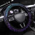 New Zealand Suicide Prevention Month Steering Wheel Cover Maori Mauri Tu Mauri Ora Polynesian Pattern