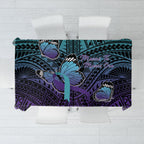New Zealand Suicide Prevention Month Tablecloth Maori Mauri Tu Mauri Ora Polynesian Pattern