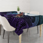 New Zealand Suicide Prevention Month Tablecloth Maori Mauri Tu Mauri Ora Polynesian Pattern
