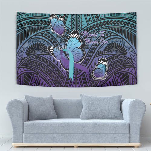 New Zealand Suicide Prevention Month Tapestry Maori Mauri Tu Mauri Ora Polynesian Pattern