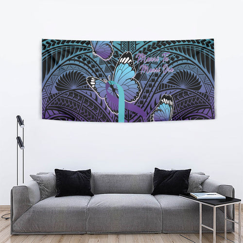 New Zealand Suicide Prevention Month Tapestry Maori Mauri Tu Mauri Ora Polynesian Pattern