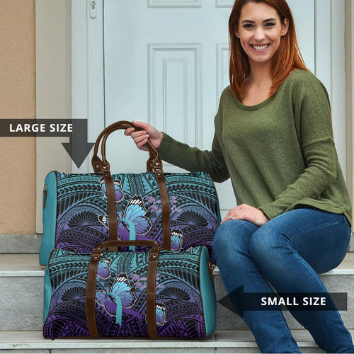 New Zealand Suicide Prevention Month Travel Bag Maori Mauri Tu Mauri Ora Polynesian Pattern