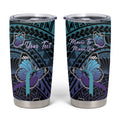 Personalised New Zealand Suicide Prevention Month Tumbler Cup Maori Mauri Tu Mauri Ora Polynesian Pattern