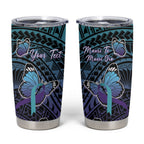 Personalised New Zealand Suicide Prevention Month Tumbler Cup Maori Mauri Tu Mauri Ora Polynesian Pattern