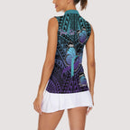 Personalised New Zealand Suicide Prevention Month Women Sleeveless Polo Shirt Maori Mauri Tu Mauri Ora Polynesian Pattern