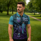 Personalised New Zealand Suicide Prevention Month Zipper Polo Shirt Maori Mauri Tu Mauri Ora Polynesian Pattern