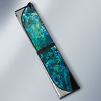 New Zealand Tui Bird Wahaika Auto Sun Shade Maori Weapon Paua Shell Koru Pattern