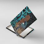 New Zealand Tui Bird Wahaika Canvas Wall Art Maori Weapon Paua Shell Koru Pattern