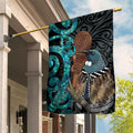 New Zealand Tui Bird Wahaika Garden Flag Maori Weapon Paua Shell Koru Pattern