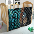 New Zealand Tui Bird Wahaika Quilt Maori Weapon Paua Shell Koru Pattern