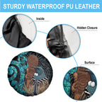 New Zealand Tui Bird Wahaika Spare Tire Cover Maori Weapon Paua Shell Koru Pattern