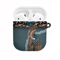 New Zealand Tui Bird Maripi AirPods Case Maori Weapon Kowhaiwhai Pattern